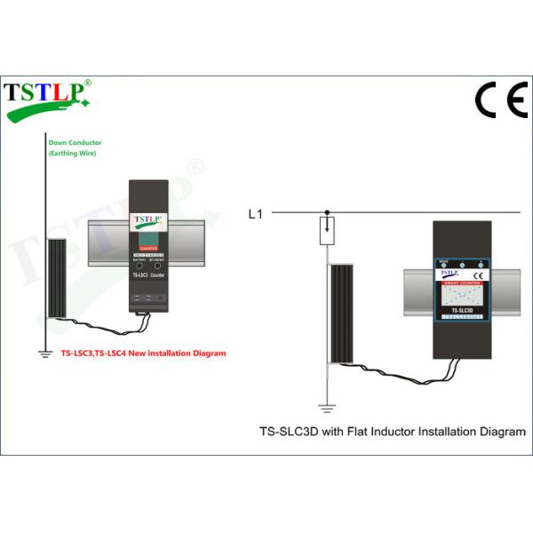 TSTLP Series Durable Lightning Flash Counter Black Thermoplastic UL94-V0