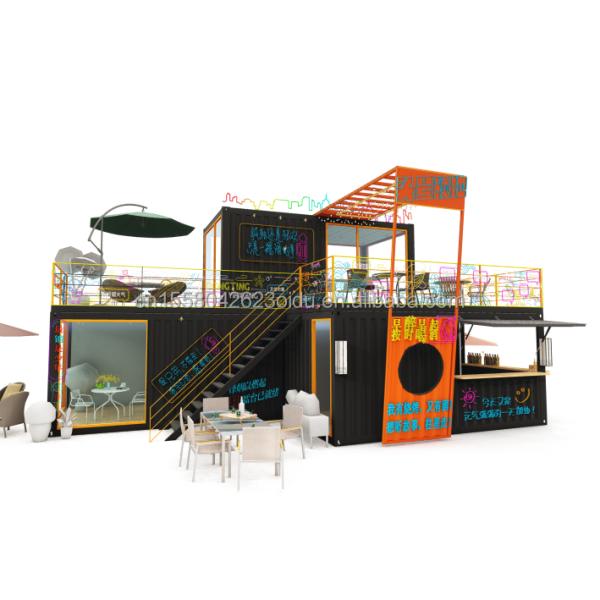 Modified 20 Foot 40 Foot Prefab Shipping Container Pop Up Coffee Shop Restaurant Mobile Container Bar for Modified Design