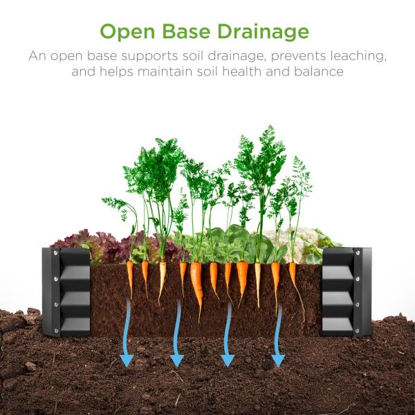 Eco Friendly 80x60cm Galvanized Metal Raised Beds