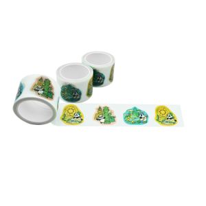 Transparent Panda Patterns PET Washi Tape For Crafts