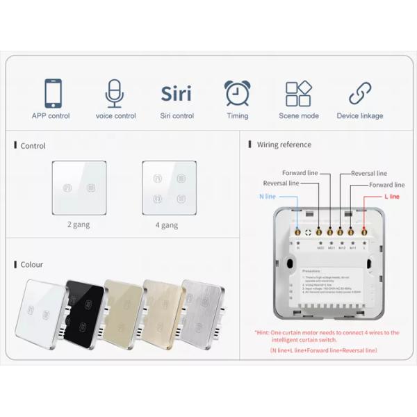 Glomarket Intelligent Curtain Controller Tuya Smart Switch Curtain Timing Countdown Custom Scene App Control Smart Home