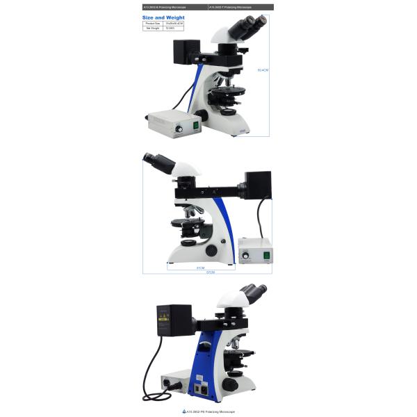 Professional Binocular Polarizing Light Microscope A15.2602-PB 640X 5 Holes