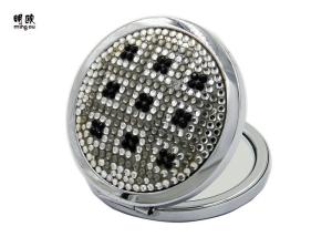 China Magnifying Feature Bling Silver Plated Compact Mirror Wedding Favours wholesale