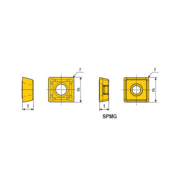 Tungeten Carbide Indexable U Drill Inserts SPMG Series SPMG05 / 06 / 08 / 09 /14