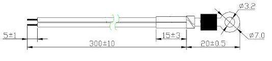 Round Ring Flat Surface Temperature Measurement Probe 3950 For Bread Processing Machine