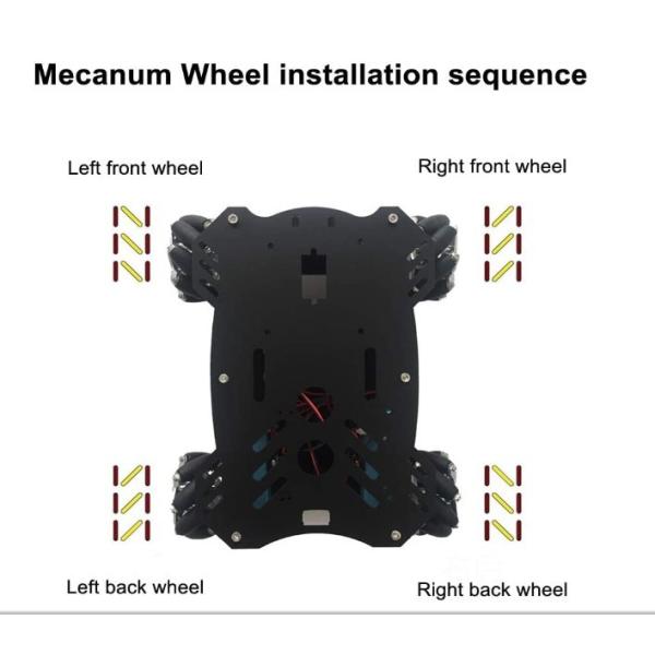 65mm Plastic Omnidirectional Wheels Robot With TT Motor Coupling