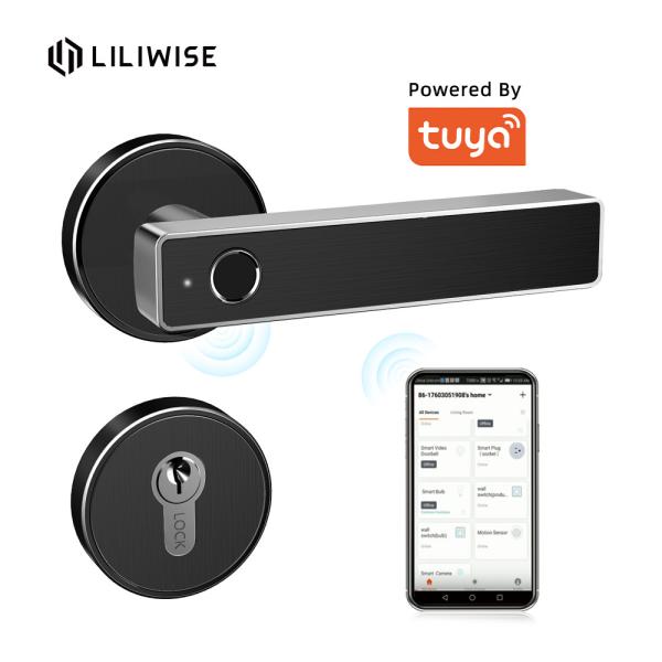 Quality Fingerprint Door Lock Wifi Smart Lock Tuya TTlock APP Remote Control for sale