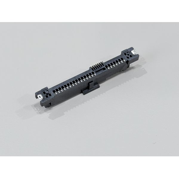 SAS 29 Pin Female Socket SMT Connector with Positioning Column & Fishhook | Gold-Plated for High-Speed Data Systems, Automotive & Storage Applications