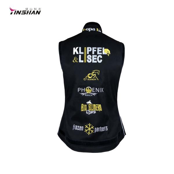 Motorcycle Auto Racing Wear Men's Softshell Vests for Winter Sports Custom Team Name