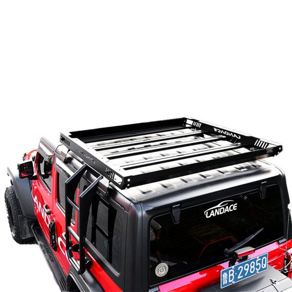 Quality Off Road 1455*1425*113mm Aluminum Wind Fairing Roof Rack Tray Platform for Jeep Wrangler JL JK for sale
