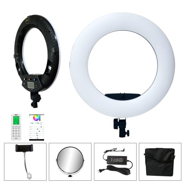 Quality RGB Selfie 18 Inch LED Ring Light Full CCT 2800 9990k With Tripod Stand for sale