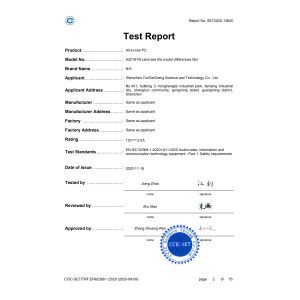 Shenzhen Yundacheng Technology Co., Ltd. Certifications