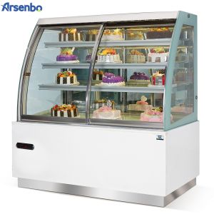 Arsenbo 583W Cake Display Refrigerator Countertop Painted Steel Glass