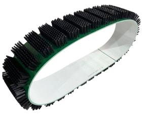 China Black Nylon Bristles Wire Ring PVC Belt Brush With Spacing wholesale