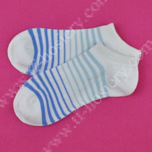 China Popular striped design summer OEM thin knitted cotton ankle socks wholesale