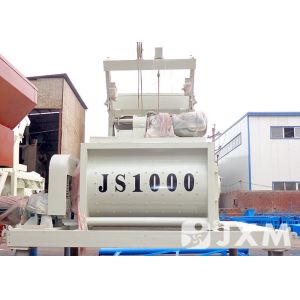 China 1000L Twin Shaft Mixer Batching Plant High Mixing Performance on sale