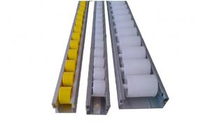 China Gray / Transparent Placon Iron Body Roller Track For Sliding Shelf System wholesale