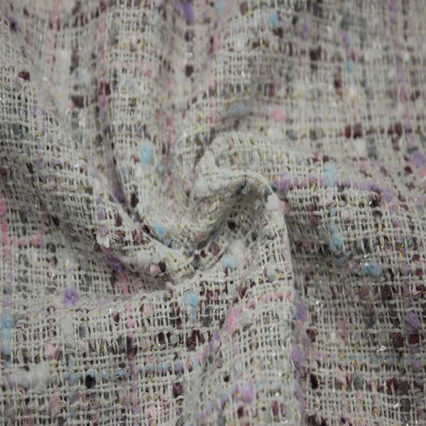 2024 New Factory Wholesale Spot Color Multi-coat Tweed Woolen Polyester Fashion Decorative Fabric for Bag Women's Coat Clothing