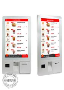 China 32 Inch Android 7.1 OS or Windows OS Touch Screen Self Ordering Bill Payment Kiosk With POS Terminal For Credit Card wholesale