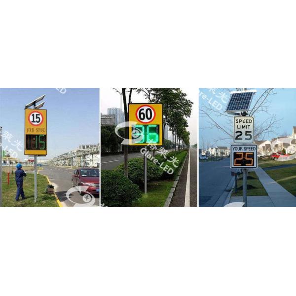 Solar Powered Speed Warning Signs Led Display Portable Radar Speed Sign