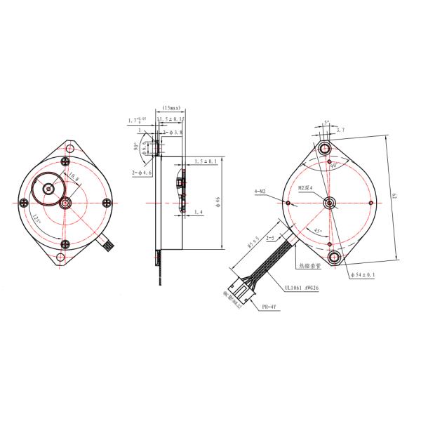 Flat type of stepper motor Pancake Stepper Motor Hybrid Stepping Motor CE Approval