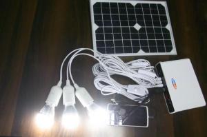 Newest ! 10W mini solar power system with lithium battery for solar home lighting , cam