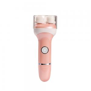 China Skin health care dual rotatable facial cleansing brush with battery operated, CE ROHS certificates wholesale