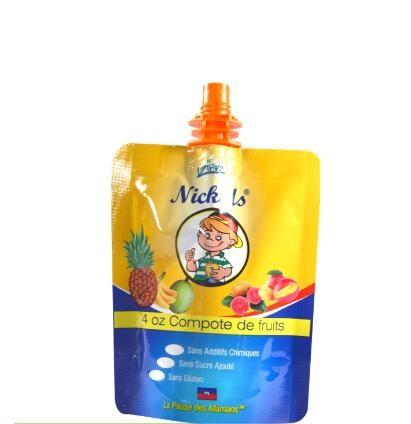 Customized Plastic High Barrier Package Reusable Food Pouch With Spout For Baby Bpa Free