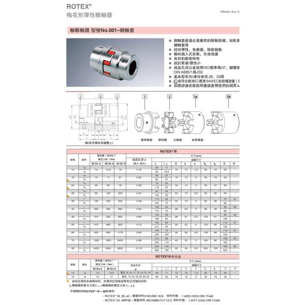 Natural Color Rotex GS GR Metal Polyurethane Coupling with Jaw Spider Structure