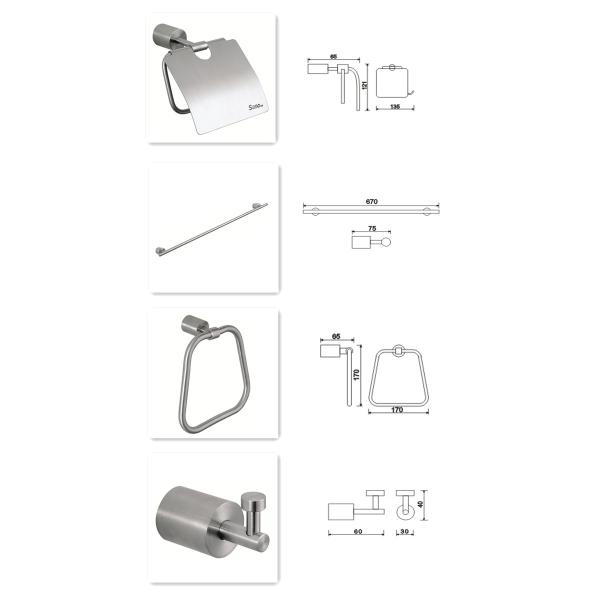 Sanitary Bathroom Hardware Sets 4 Piece Modern Bathroom Accessory Sets