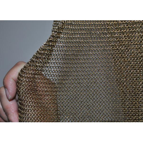 Golden Colour Welded Chainmail Cutting Glove For Safety , Chainmail Kitchen Glove