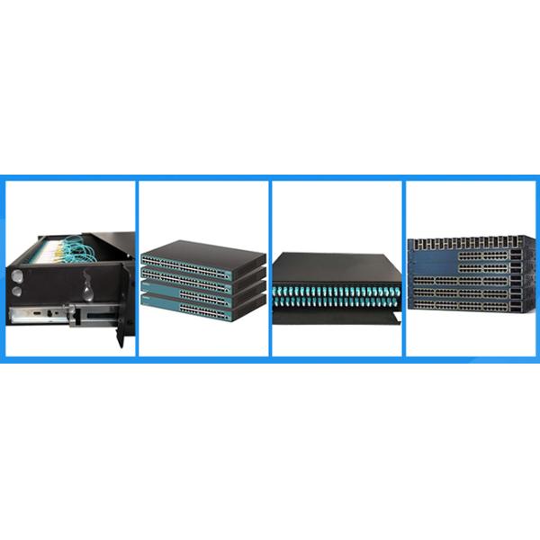 2U 48 Port Fiber Patch Panel , Rack Mounted 96 Cores LC Fiber Patch Panel