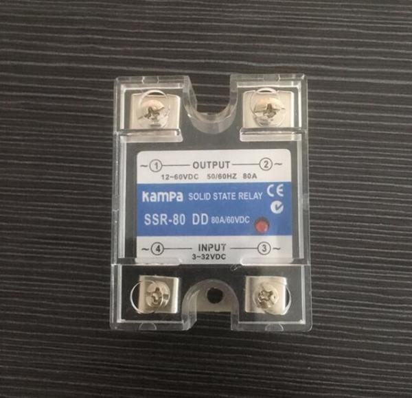 Quality 80A SSR Solid State Relay DC To DC SSR-80DD Input 3-32VDC Control Output 12-60VDC Black Solid State Relay(SSR-80DD) for sale