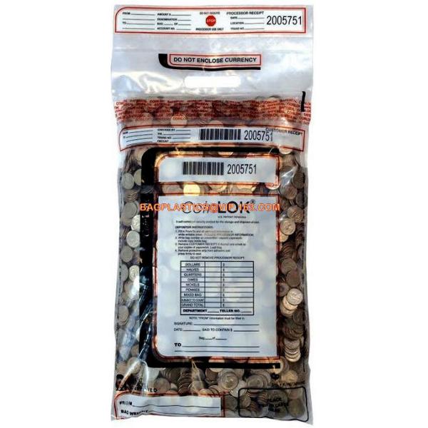 Plastic Money/Evidence Security Envelopes Cash Deposit Seal Bags, Bank
