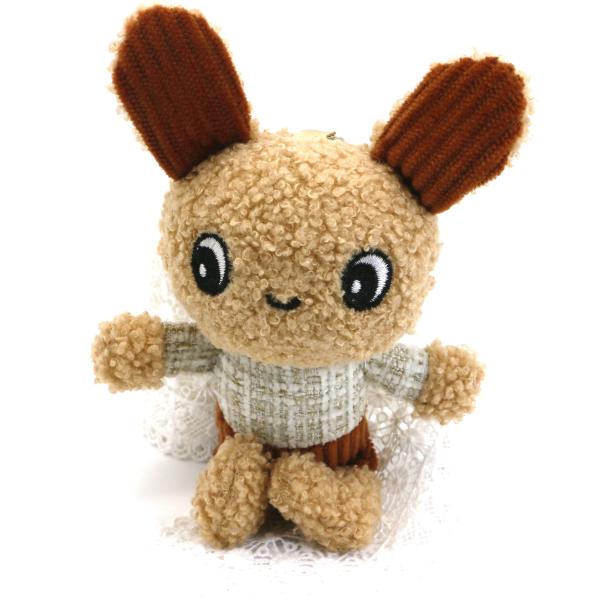 Quality Cute Curly Cloth Doll Key Chain Pendant Curly Rabbit For Clothes 15cm×5cm for sale