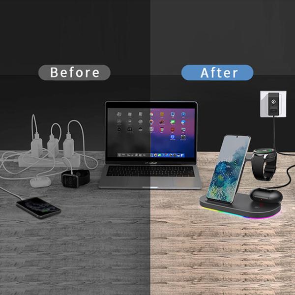 Black Qi Wireless Charger Station