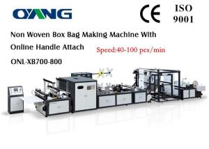 China Multi Function High Speed Non Woven Bag Making Machine With Handle Fix Device wholesale