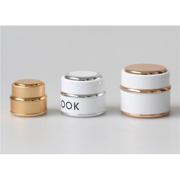 White Plastic Cosmetic Jar , Makeup Moisturiser Small Ointment Containers 50g
