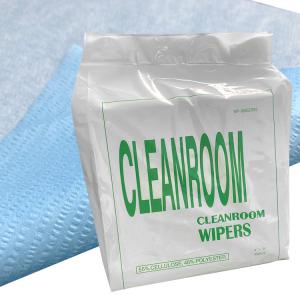China High Absorbency Cleanroom Wiper 300pcs/Bag 45% Polyester 55% Wood Pulp wholesale