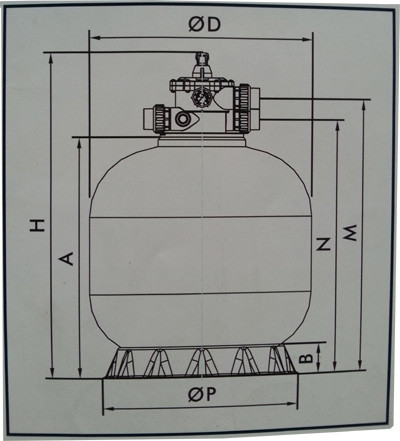 Top Mount Heavy Duty Swimming Pool Filter UV Protected Corrosion Resistant