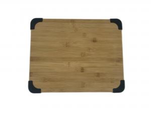 China Sustainable Personalized Custom Bamboo Cutting Board With Silicone Non Slip Pad on sale