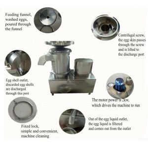 Stainless Steel Egg Yolk Separator Machine Food Beverage Machinery