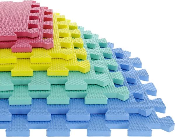 Quality EVA Foam Mat Tiles - Interlocking Padding for Garage, Playroom, or Gym Flooring - Workout Mat or Baby Playmat for sale