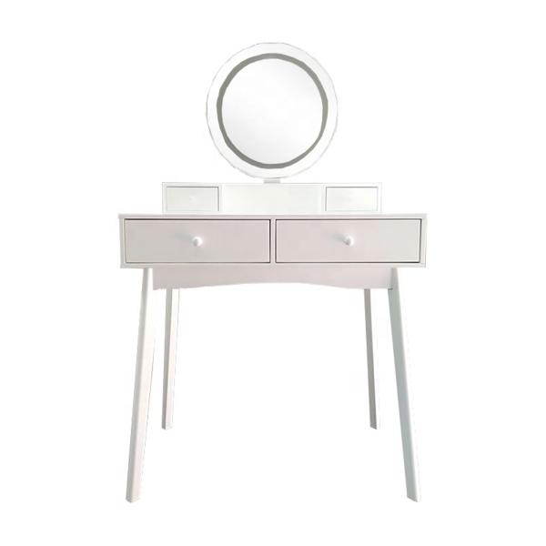 Quality LED Touch Screen MDF Wood Drawer Dressing Table With Mirror for sale