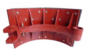 China Steady Friction Performance Ductile Cast Iron Casting Brake Shoe Assembly Heavy Truck Parts wholesale
