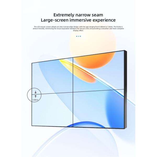 BOE LG Model Bezel 55inch Indoor Lcd Splicing Screen LCD Video Wall Display Screen Seam 0.88mm for Shopping Center Monitoring