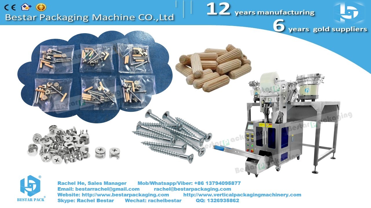 Automatic counting packing machine three vibrations for hardware screws with checkweigher