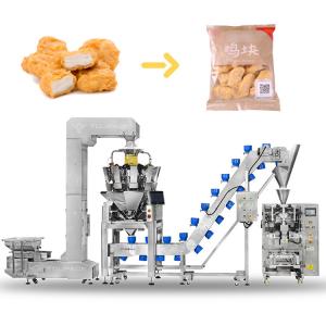 China 60bpm Automated Packaging System Pouch Frozen Food Meatball Chicken Leg Nuggets Packing Machine wholesale