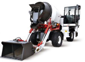 China Self Loading Mobile Concrete Mixer Cement Mixer with Wheel 3m3 wholesale