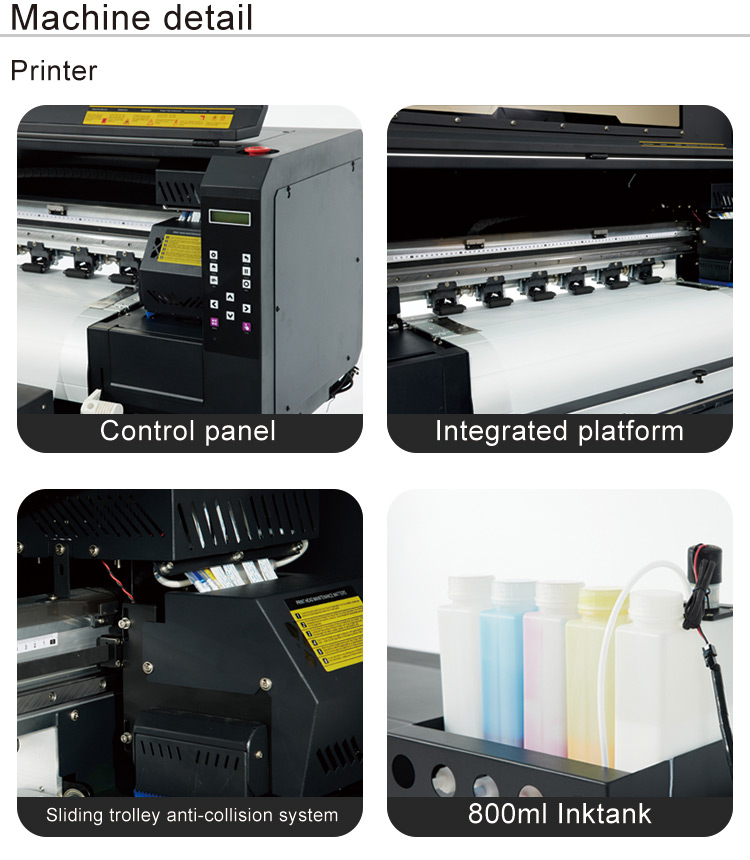 CMYKW Ink 24 Inch DTF Printer Epson I3200 Dtf Double Heads 60cm Print Dimension